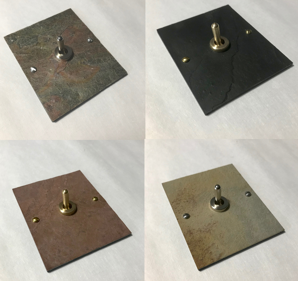 Interrupteurs en pierre naturelle. Les 4 dernières collections de Basic-Loft.