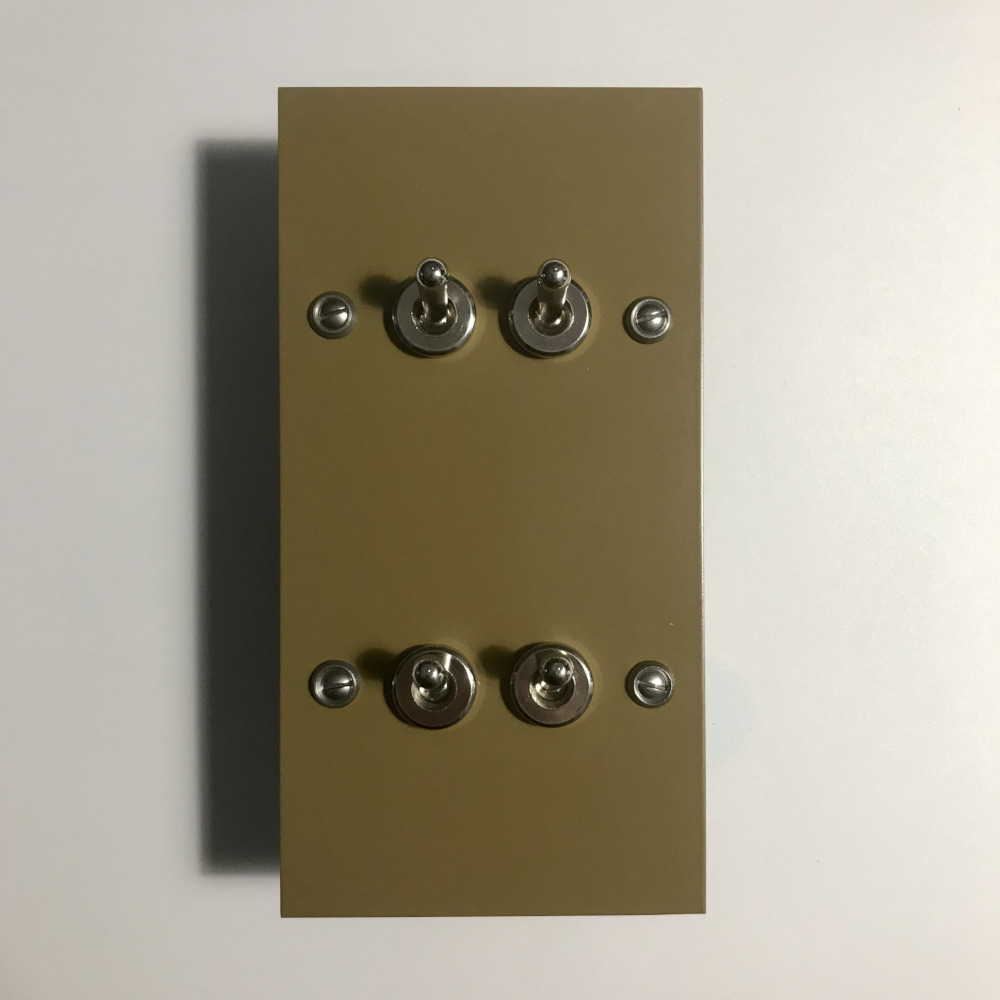 14bv4-quadruple-interrupteur à levier-brun vert-1