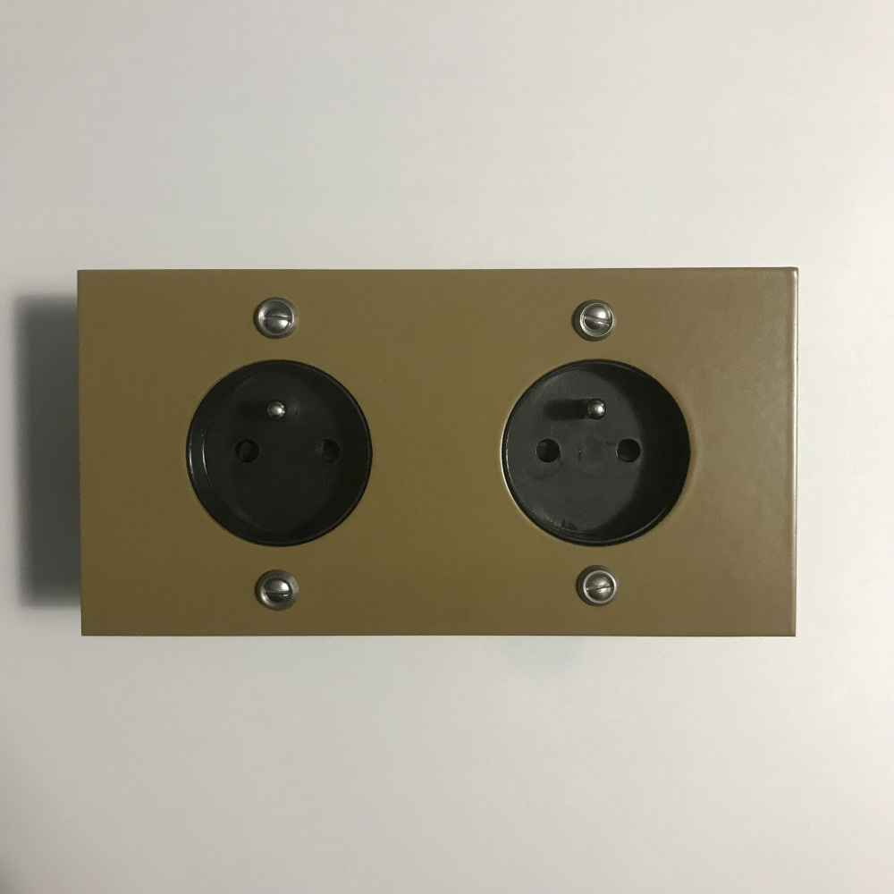 6bv4-double prise-brun vert-1